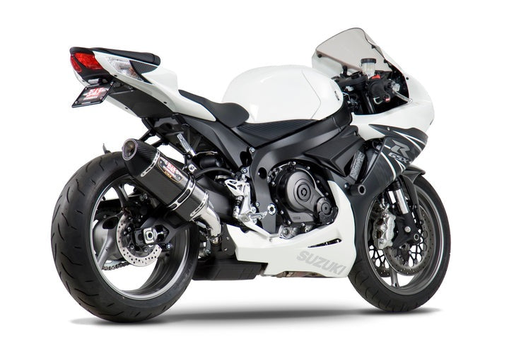 Yoshimura USA GSX-R600/750 11-22 R-77 Stainless Slip-On Exhaust, W/ Carbon Fiber Muffler | 1160020220