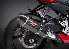 Yoshimura USA GSX-R600/750 11-22 R-77 Stainless Slip-On Exhaust, W/ Carbon Fiber Muffler | 11600E0220