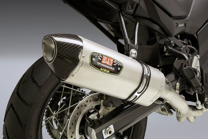 Yoshimura USA V-Strom 650 17-22 Race R-77 Stainless 3/4 Exhaust, W/ Stainless Muffler | 11621C0520
