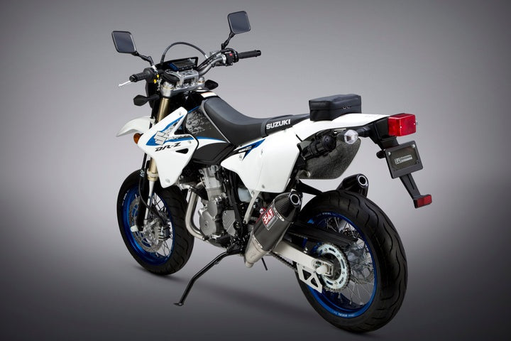 Yoshimura USA DR-Z400S/Sm 00-23 RS-4 Dual Stainless Full Exhaust, W/ Carbon Fiber Mufflers | 116600D220