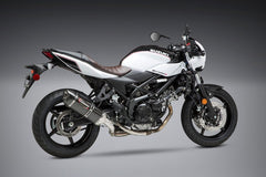 Yoshimura USA SV650 17-22/SV650X 19-22 Alpha Stainless Slip-On Exhaust, W/ Carbon Fiber Muffler | 11670BM221