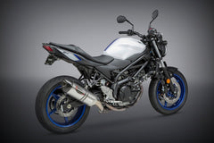 Yoshimura USA SV650 17-22/SV650X 19-22 Alpha Stainless Slip-On Exhaust, W/ Stainless Muffler | 11670BM521