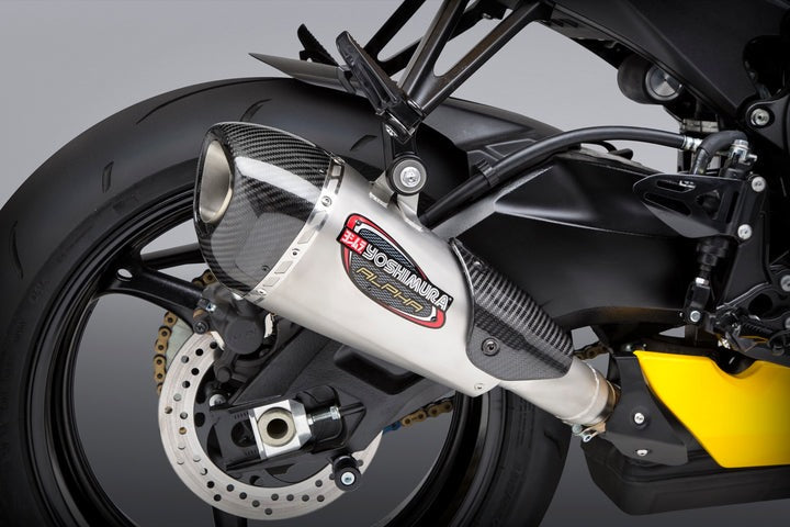 Yoshimura USA GSX-R600/750 11-22 Alpha T Stainless Slip-On Exhaust, W/ Stainless Muffler | 11750BP520