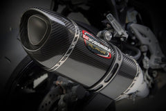 Yoshimura USA GSX-S750/Z 15-16 Alpha Stainless Slip-On Exhaust, W/ Carbon Fiber Muffler | 11800EM220