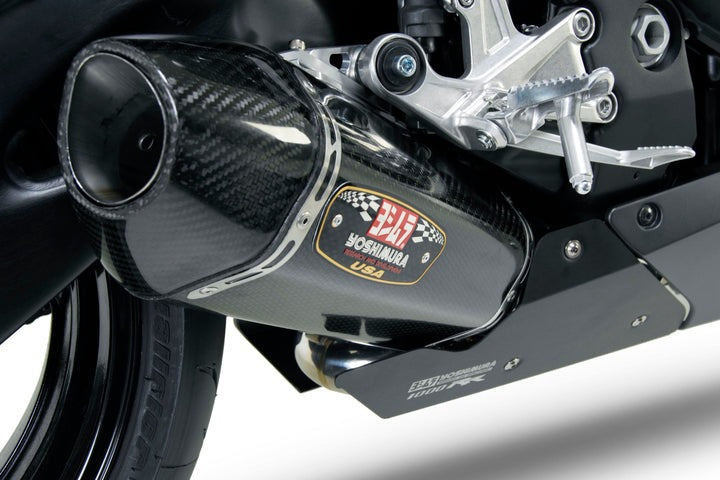 Yoshimura USA CBR1000RR/Abs 08-11 Race R-77 Stainless Slip-On Exhaust, W/ Carbon Fiber Muffler | 1202202