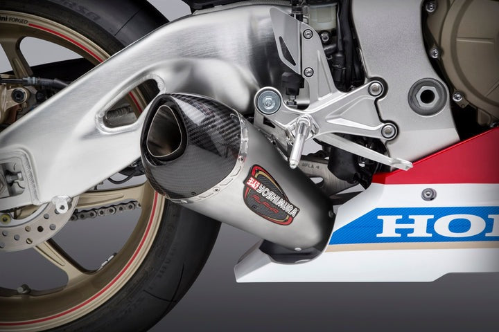 Yoshimura USA CBR1000RR/Sp/Sp2 17-22 Alpha T Stainless Slip-On Exhaust, W/ Stainless Muffler | 12202BP520