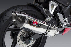Yoshimura USA CBR300R 15-22/Cb300F 15-16 Race R-77 Stainless Slip-On Exhaust, W/ Stainless Muffler | 123002J520