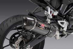 Yoshimura USA CB300R 19-21 Race R-77 Stainless Slip-On Exhaust, W/ Carbon Fiber Muffler | 12310BJ220