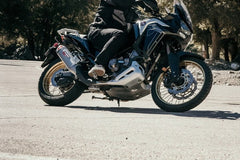 Yoshimura USA Africa Twin 20-22 RS-12 Stainless Slip-On Exhaust, W/ Stainless Muffler | 12401BS520