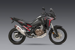Yoshimura USA Africa Twin 20-22 RS-12 Stainless Slip-On Exhaust, W/ Stainless Muffler | 12401BS520