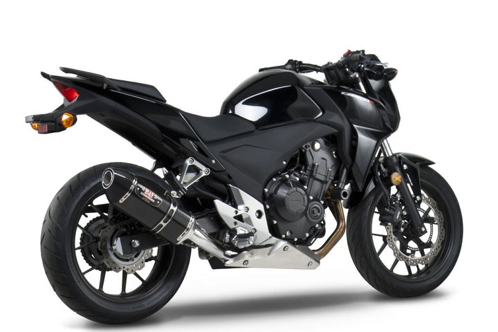 Yoshimura USA CBR500R/Cb500F 13-15 R-77 Stainless Slip-On Exhaust, W/ Carbon Fiber Muffler | 1250020220