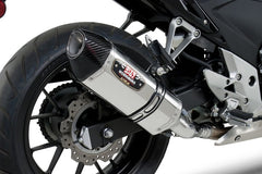 Yoshimura USA CBR500R/Cb500F 13-15 R-77 Stainless Slip-On Exhaust, W/ Stainless Muffler | 1250020520