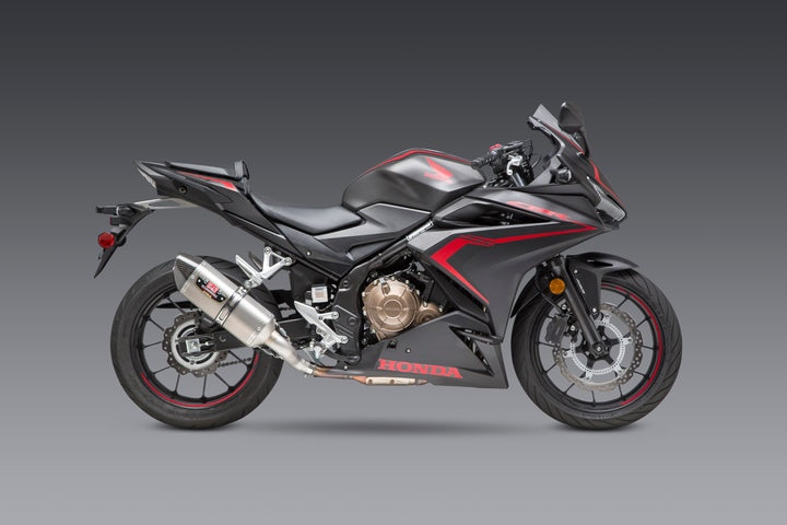 Yoshimura USA CBR500R 16-21 R-77 Stainless Slip-On Exhaust, W/ Stainless Muffler | 12553B0520