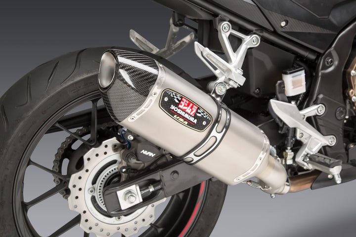 Yoshimura USA CBR500R 16-21 R-77 Stainless Slip-On Exhaust, W/ Stainless Muffler | 12553B0520