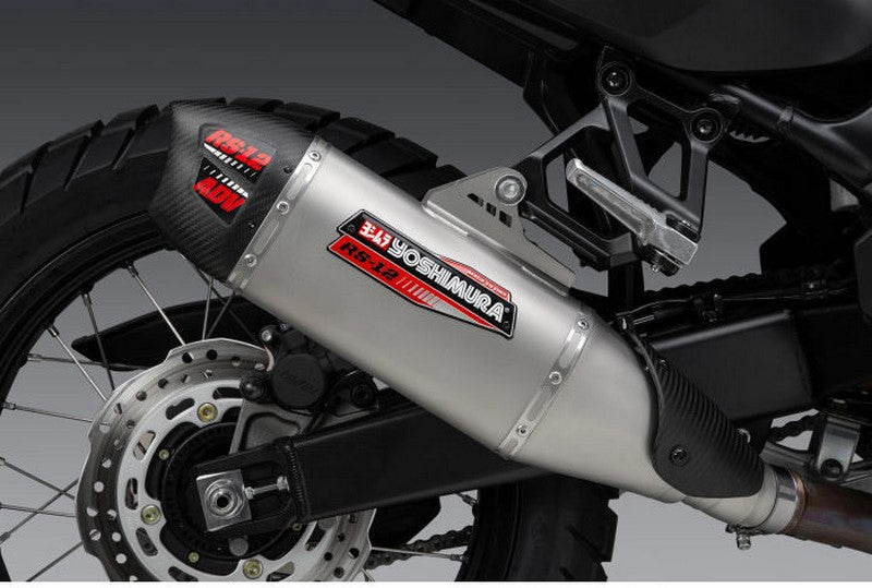 Yoshimura USA Honda Transalp 750 Street Series RS-12 ADV SO SS/SS/CF EXHAUST STREET SLIP-ONS | 12755BS520