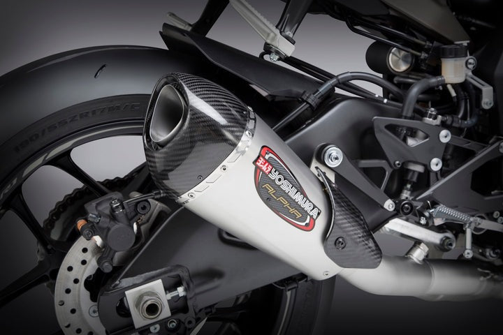 Yoshimura USA YZF-R1/M/S 15-22 Race Alpha T Stainless 3/4 Exhaust, W/ Stainless Muffler | 13141CP520