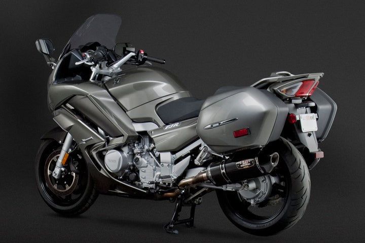 Yoshimura USA FJR1300A 13-22 R-77 Stainless Slip-On Exhaust, W/ Carbon Fiber Mufflers | 13150E0220