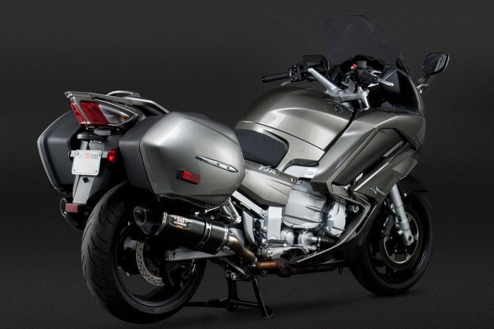 Yoshimura USA FJR1300A 13-22 R-77 Stainless Slip-On Exhaust, W/ Carbon Fiber Mufflers | 13150E0220