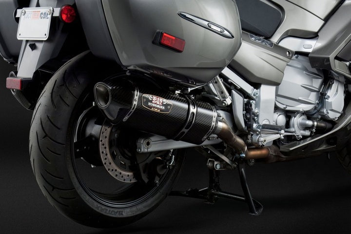 Yoshimura USA FJR1300A 13-22 R-77 Stainless Slip-On Exhaust, W/ Carbon Fiber Mufflers | 13150E0220