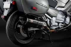 Yoshimura USA FJR1300A 13-22 R-77 Stainless Slip-On Exhaust, W/ Carbon Fiber Mufflers | 13150E0220