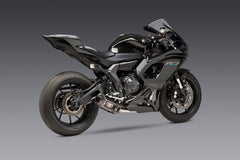 Yoshimura USA FZ/Mt-07 15-22 / Xsr700 18-22 / R7 2022 Race R-77 Stainless Full Exhaust, W/ Cf Muffler | 13700AJ220