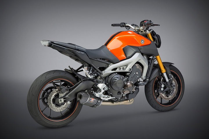 Yoshimura USA MT/FZ-09/XSR 900 14-20 Race R-77 Stainless Full Exhaust, W/ Carbon Fiber Muffler | 13990A0220