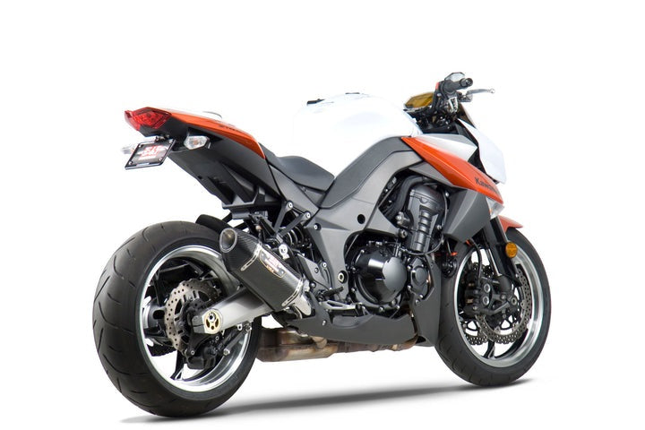 Yoshimura USA Z1000 10-16 R-77 Stainless Slip-On Exhaust, W/ Carbon Fiber Mufflers | 1412202