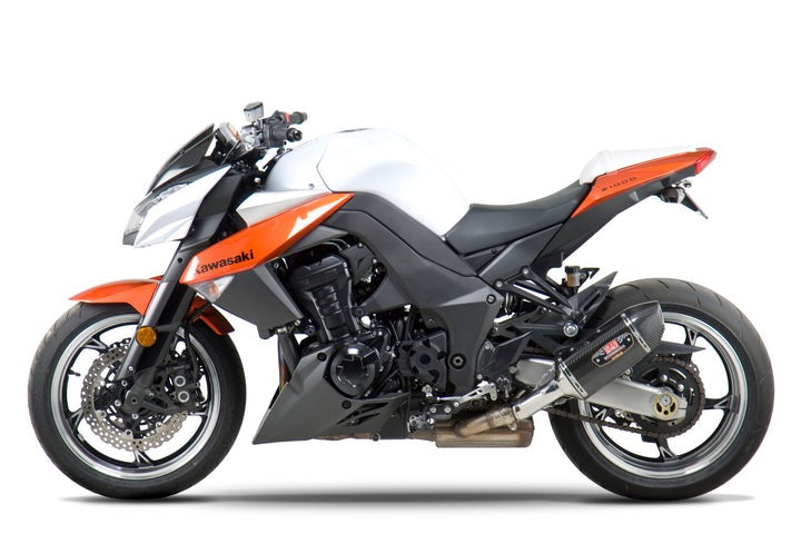 Yoshimura USA Z1000 10-16 R-77 Stainless Slip-On Exhaust, W/ Carbon Fiber Mufflers | 1412202