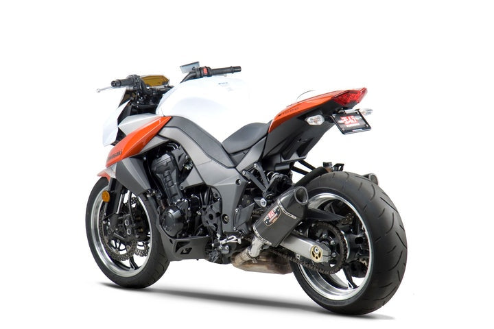 Yoshimura USA Z1000 10-16 R-77 Stainless Slip-On Exhaust, W/ Carbon Fiber Mufflers | 1412202