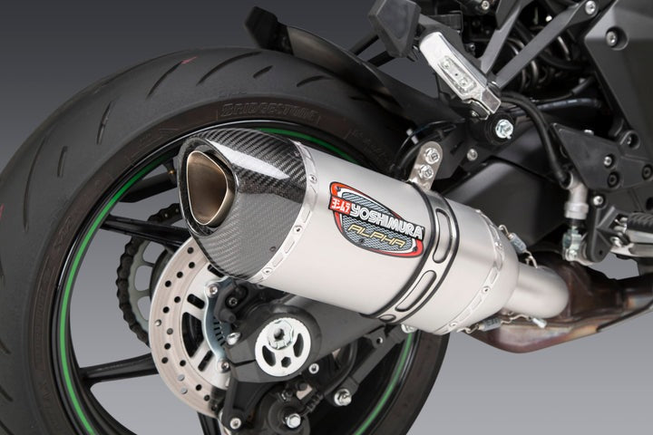 Yoshimura USA Ninja 1000Sx 20-22 Alpha Stainless Slip-On Exhaust, W/ Stainless Muffler | 14161BP520