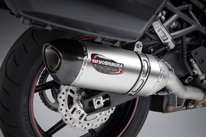 Yoshimura USA Versys 1000 15-18 Alpha Stainless Slip-On Exhaust, W/ Stainless Muffler | 14660BM520