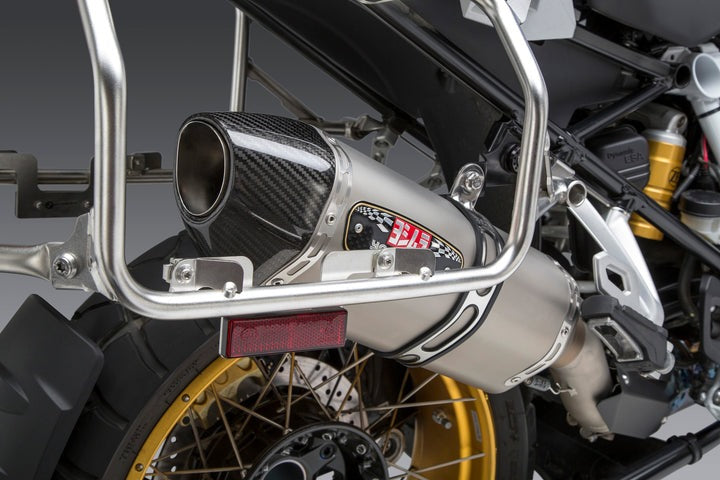 Yoshimura USA R1200GS/R1250GS 13-21 R-77 Stainless Slip-On Exhaust, W/ Stainless Muffler | 15002B0520
