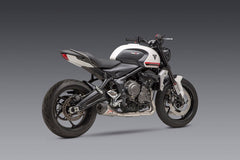 Yoshimura USA Trident 21-23 / 22 Tiger Sport 660 Race At2 Stainless Full Exhaust, W/ Stainless Muffler | 19660AP520