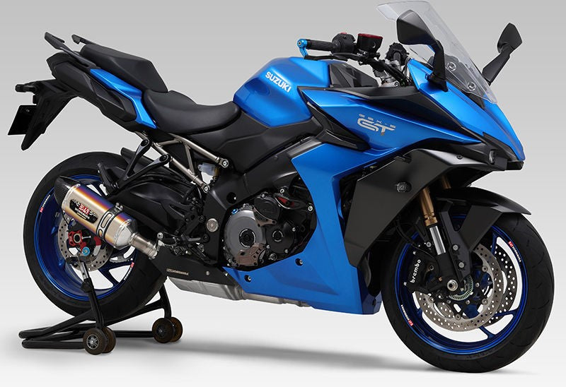 Yoshimura EEC Slip-on R-77S GSX-S1000/GT/S950/KATANA, Titanium Blue cover | 1F0-19E-5W80B