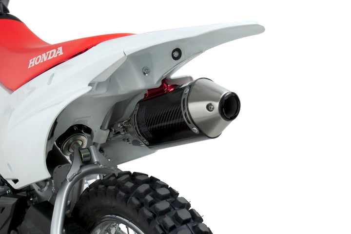 Yoshimura USA CRF110F 13-18 RS-2 Stainless Full Exhaust, W/ Carbon Fiber Muffler | 221100B250