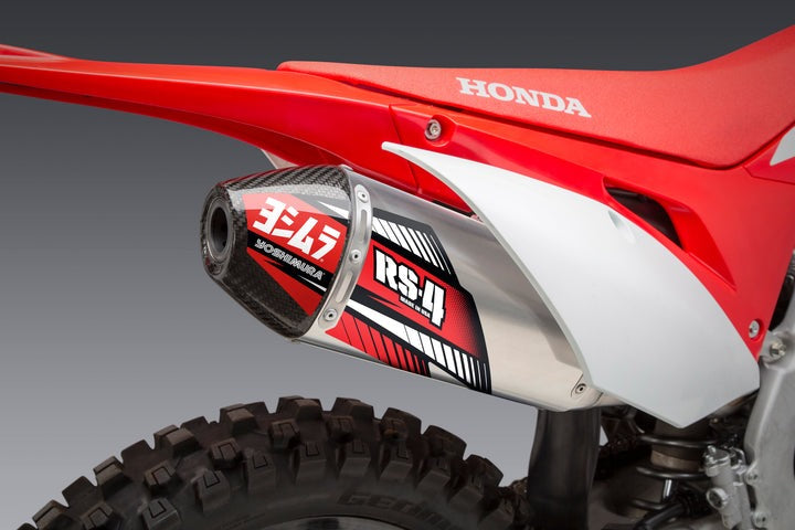 Yoshimura USA CRF450X 19-23 RS-4 Stainless Full Exhaust, W/ Aluminum Muffler | 224500D320