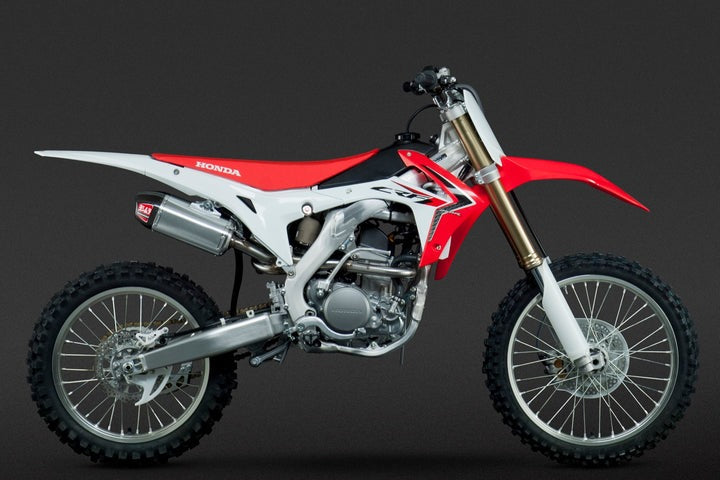 Yoshimura USA CRF250R 14-17 RS-9 Stainless Full Exhaust, W/ Aluminum Mufflers | 228420H320