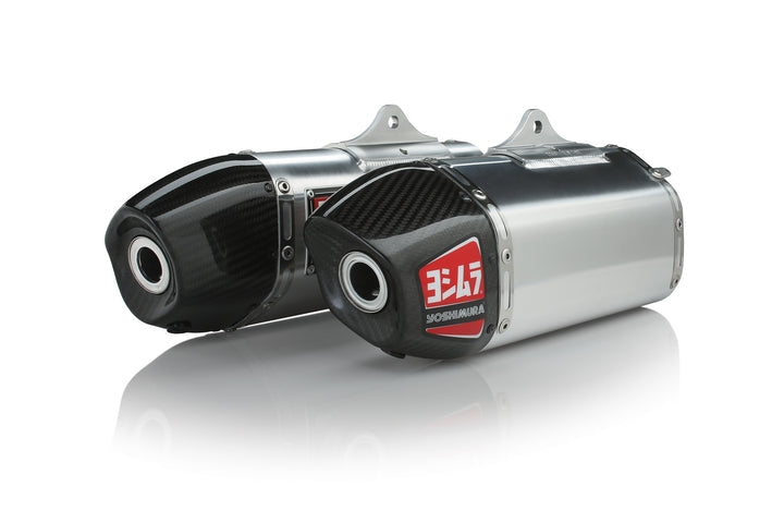 Yoshimura USA CRF250R 14-17 RS-9 Stainless Slip-On Exhaust, W/ Aluminum Mufflers | 228422H320
