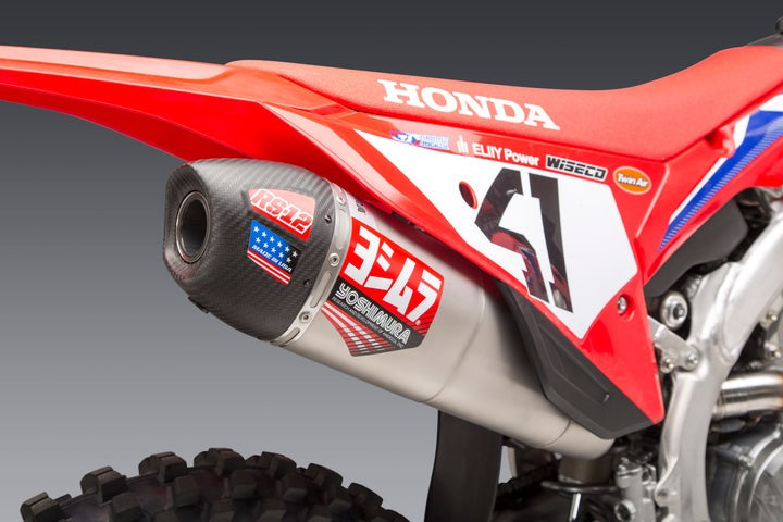 Yoshimura USA CRF250R/Rx 22-23 RS-12 Stainless Full Exhaust, W/ Stainless Muffler | 228450S320