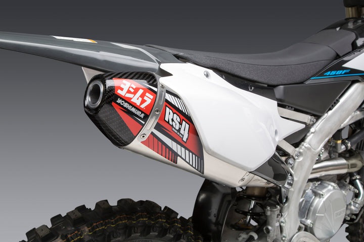 Yoshimura USA YZ450F 18-22 / Wr450F 19-22 / YZ450Fx 19-22 RS-4 Stainless Slip-On Exhaust, W/ Aluminum Muffler | 234832D320