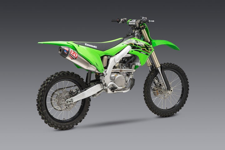 Yoshimura USA KX250/X 21-23 RS-12 Stainless Full Exhaust, W/ Aluminum Muffler | 242940S320