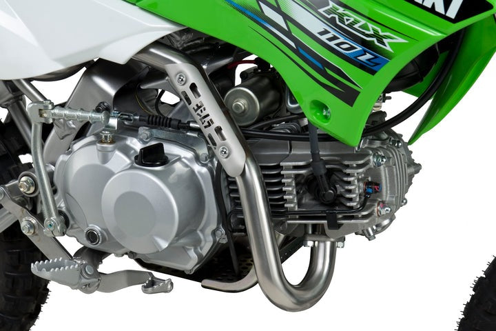 Yoshimura USA Kaw KLX110/L 02-23/Suz DR-Z110 03-05 RS-2 Stainless Full Exhaust, W/ Carbon Fiber Muffler | 2430522