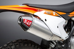 Yoshimura USA KTM 450Sx-F/500Exc-F/Husq Fc/Fx450 16-18 RS-4 Stainless Slip-On Exhaust, W/ Aluminum Muffler | 264612D322