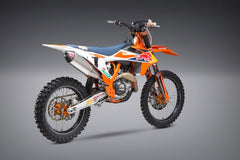 Yoshimura USA KTM 450Sx-F/Husq Fc450 18-20 RS-4 Stainless Slip-On Exhaust, W/ Aluminum Muffler | 264622D320