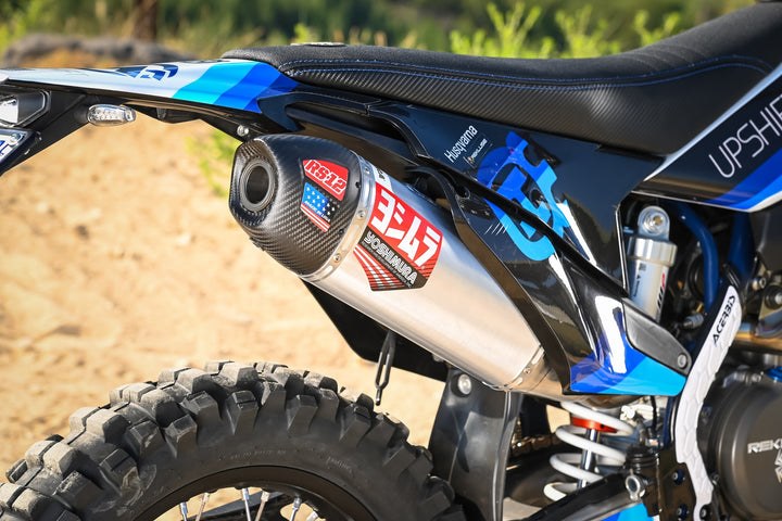Yoshimura USA KTM 500 Exc-F 20-22 / Husqvarna Fe 501S 20-22 RS-12 Stainless Full Exhaust, W/ Aluminum Muffler | 265000S320