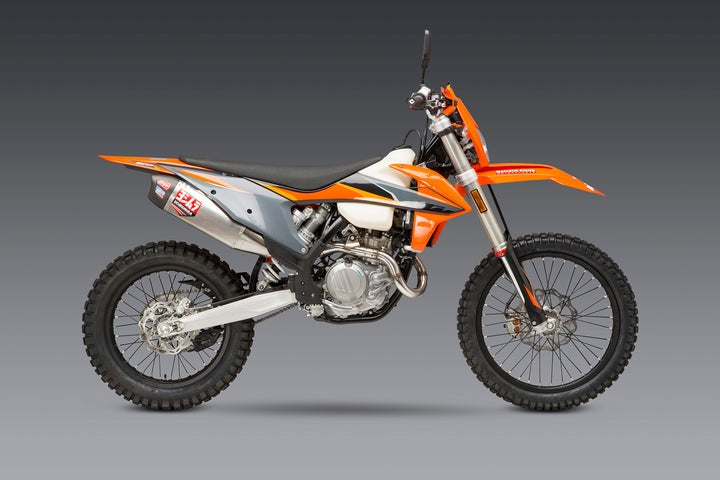 Yoshimura USA KTM 500 Exc-F 20-22 / Husqvarna Fe 501S 20-22 RS-12 Stainless Full Exhaust, W/ Aluminum Muffler | 265000S320