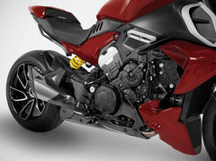 Mako-Stainless Steel E5 Homologated Slip-On Kit With Titanium Sleeve, Left And Right Carbon Covers, Carbon Heat Shield And End-Cap
