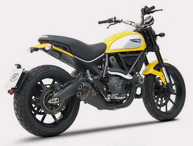 Black Stainless Steel Racing Slip-On And Carbon End-Cap