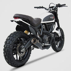 Zuma-Black Stainless Steel E3 Homologated Slip-On And Bronzed End-Cap&Logo