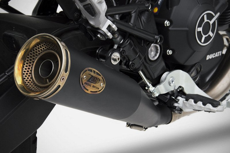 Zuma-Stainless Steel Racing Slip-On And Silver End-Cap&Logo